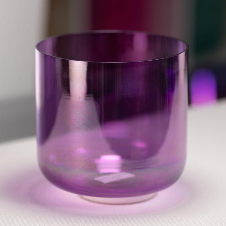 8" C-26 Lavender Lotus Crystal Singing Bowl