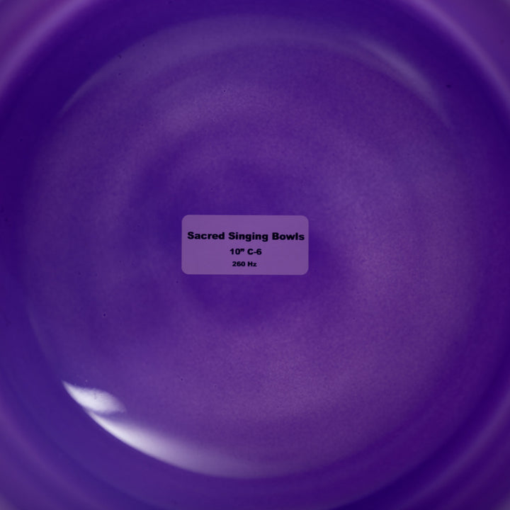 Purple Crystal Singing Bowl for Sound Healing rituals from Sacred Singing Bowls