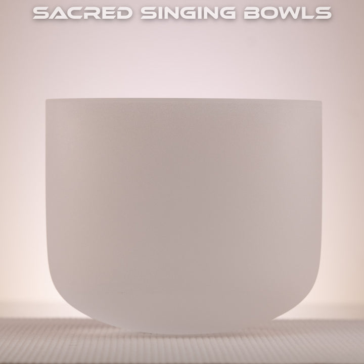 Sacred Singing Bowls: White Frosted Bowl