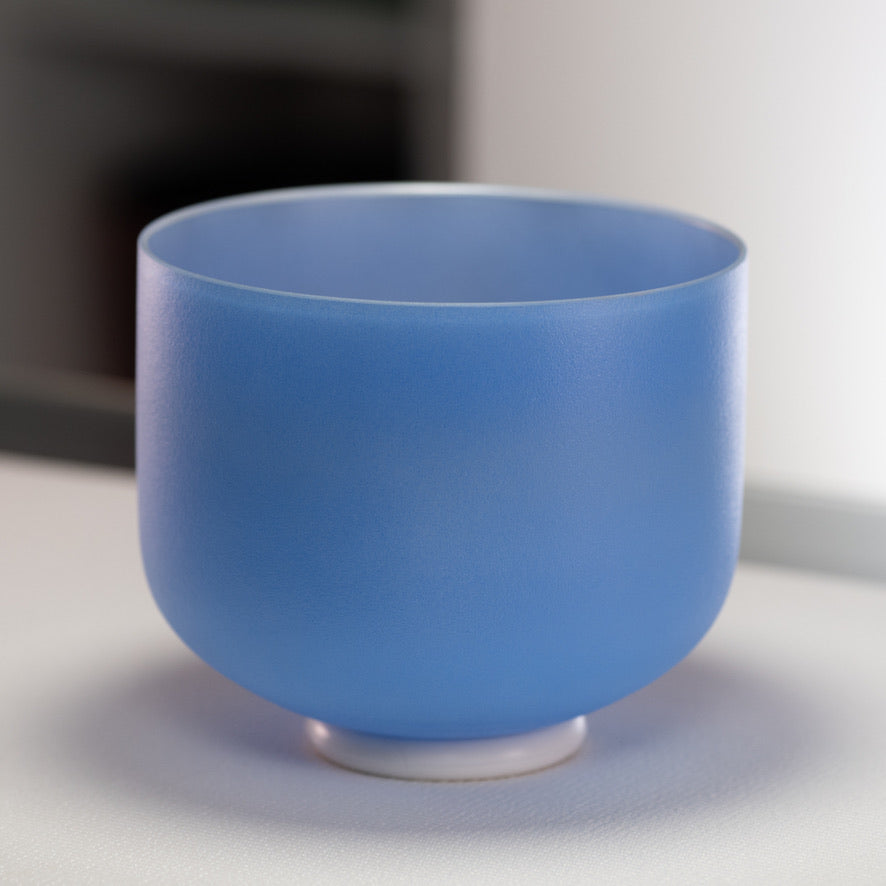 Father Sky Frosted Crystal Singing Bowl Set in D Major