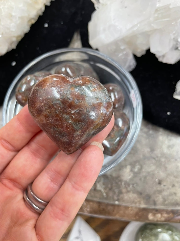 Garnet Puffy Heart