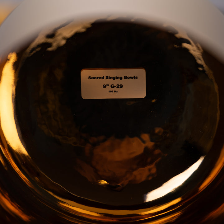 9" G-29 24k Gold & Crystal Singing Bowl