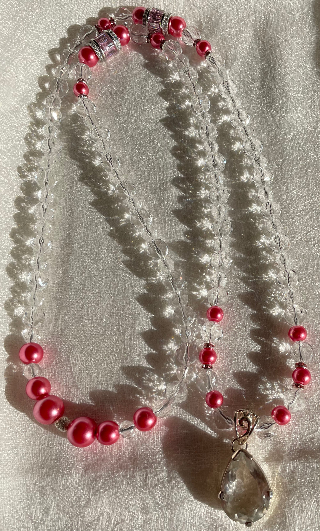 Faceted Clear Quartz Mala