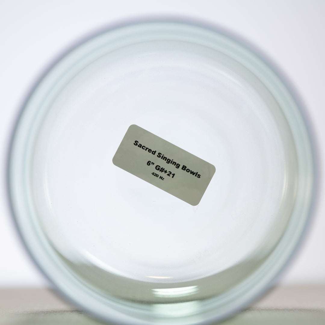 6" G#+21 Sacred Sage Crystal Singing Bowl