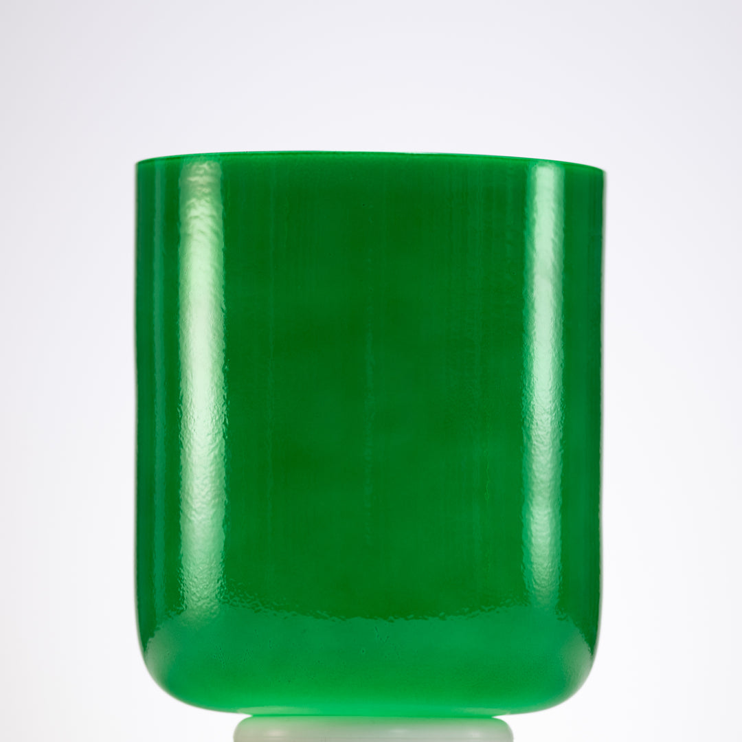 7.25" B-43 Emerald Heart Crystal Singing Bowl
