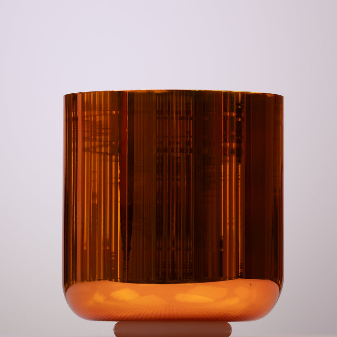 8" C#+21 Solar Soul Crystal Singing Bowl, Gold inside