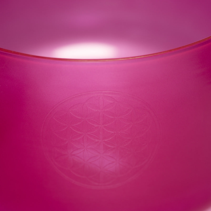 13" C-22 Rose Garden Singing Bowl with Flower of Life