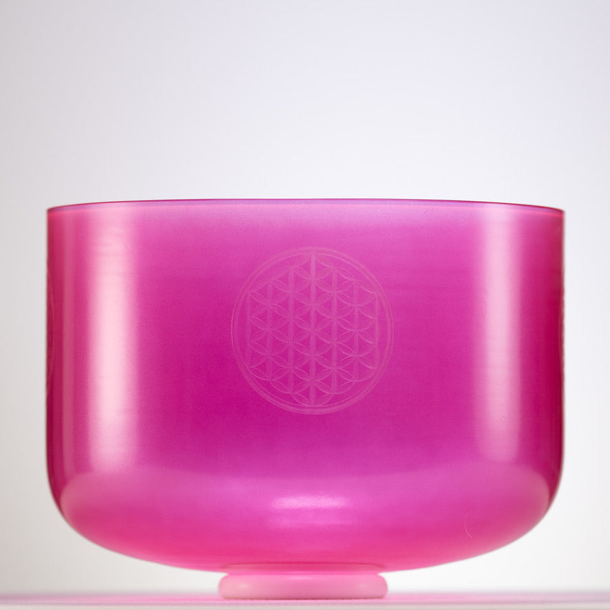 13" C-22 Rose Garden Singing Bowl with Flower of Life