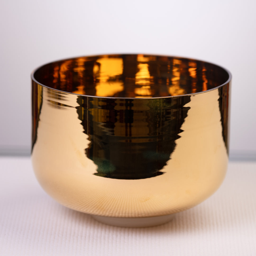 9.75" A#-31 24k Gold & Crystal Singing Bowl