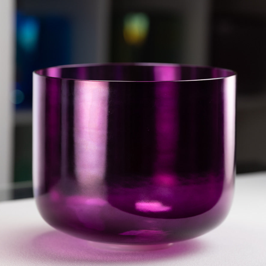 12" C#-22 Healing Violet Flame Crystal Singing Bowl