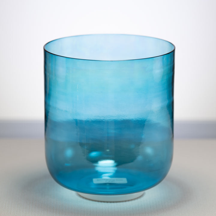 8" B+22 Caribbean Blue Crystal Singing Bowl