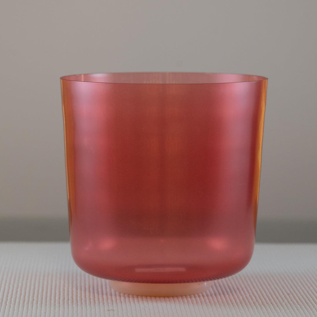9" C-2 Ruby Ray Crystal Bowl