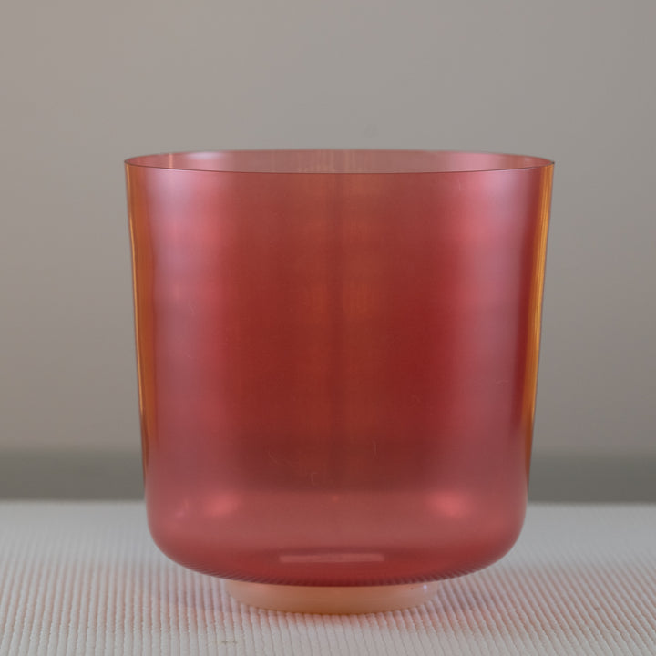 9" C-2 Ruby Ray Crystal Bowl