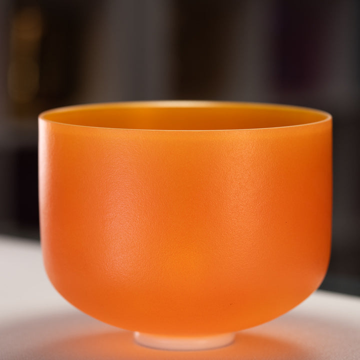 12" C#-27 Setting Sun Frosted Crystal Singing Bowl