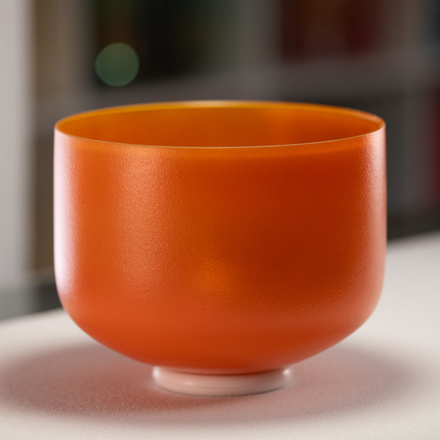 10" D#-25 Setting Sun Frosted Crystal Singing Bowl