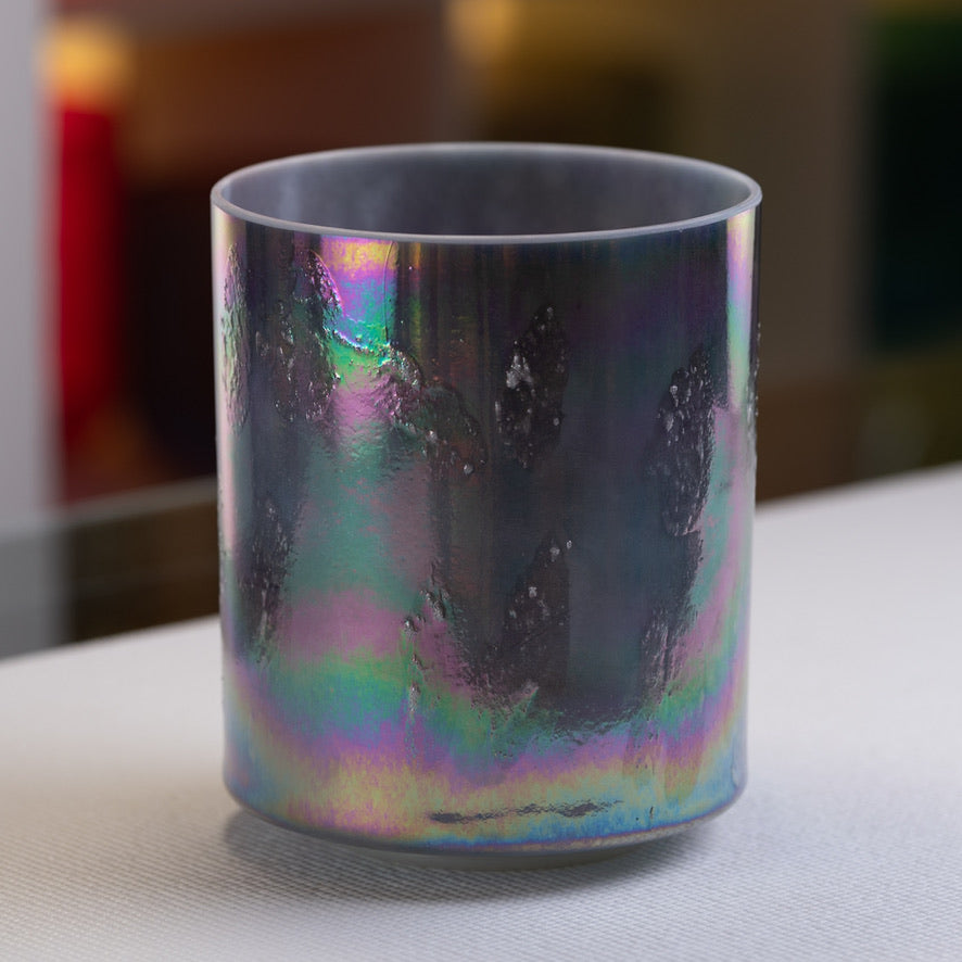 8" Anchi & Platinum Singing Bowl in a tall style from Crystal Tones