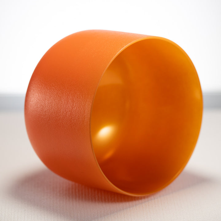 9" F-22 Setting Sun Frosted Crystal Singing Bowl