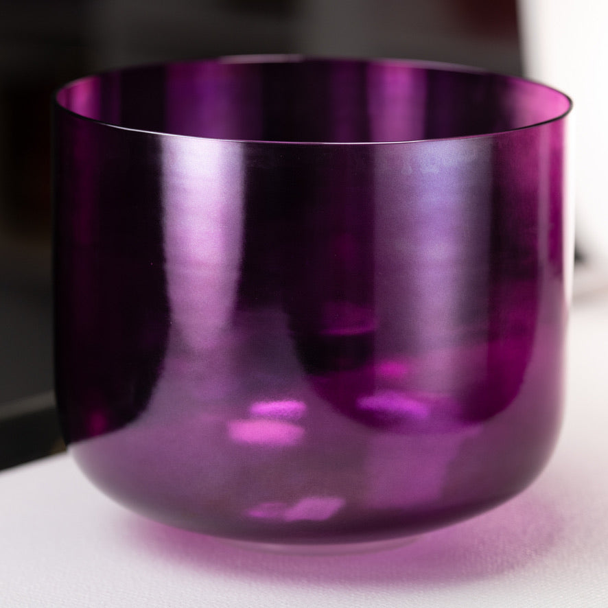 12" C#-22 Healing Violet Flame Crystal Singing Bowl