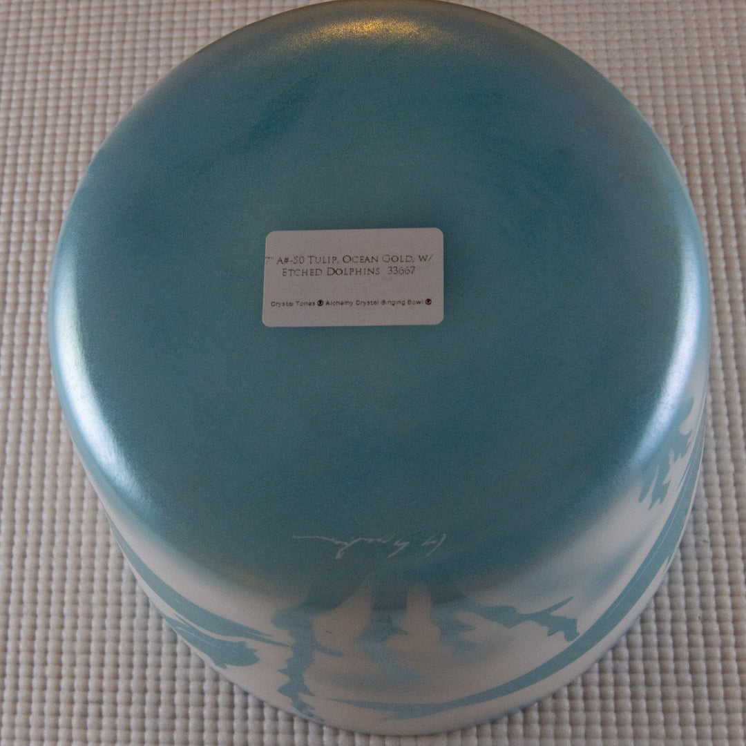 7" A#-50 Dolphin etched Ocean Gold, Crystal Tones™