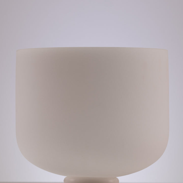 11.75" F+1 White Frosted Singing Bowl