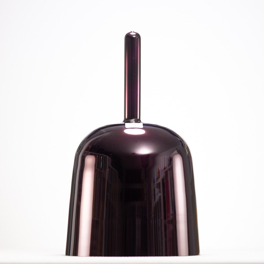 7.75" C-6 Divine Violet Flame Crystal Singing Bowl, 24k Gold inside