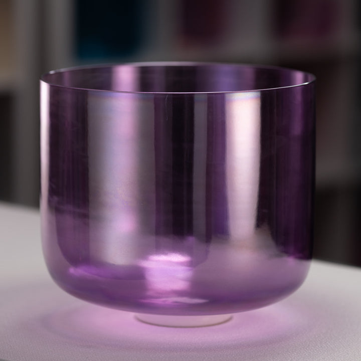 12" B+45 Lavender Lotus Crystal Singing Bowl
