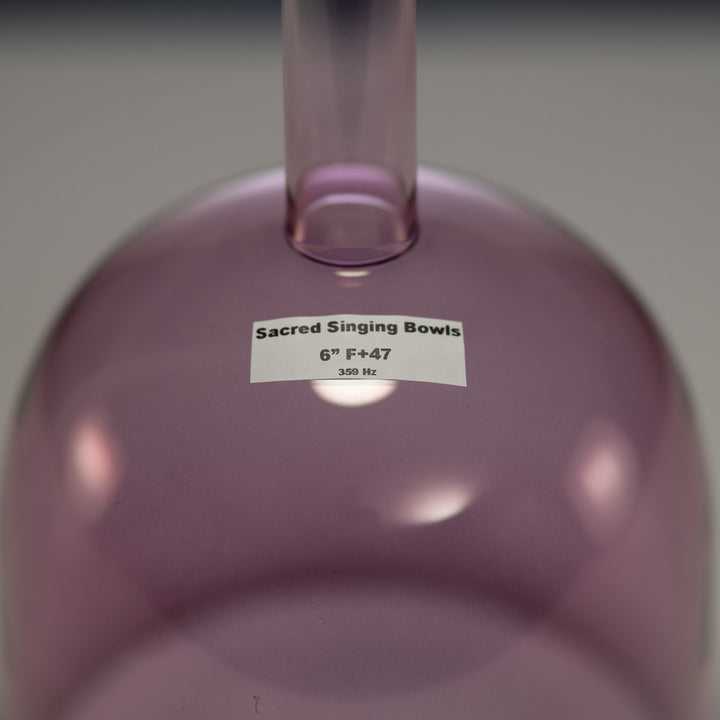 6" F+47 Solar Violet Handheld Crystal Singing Bowl
