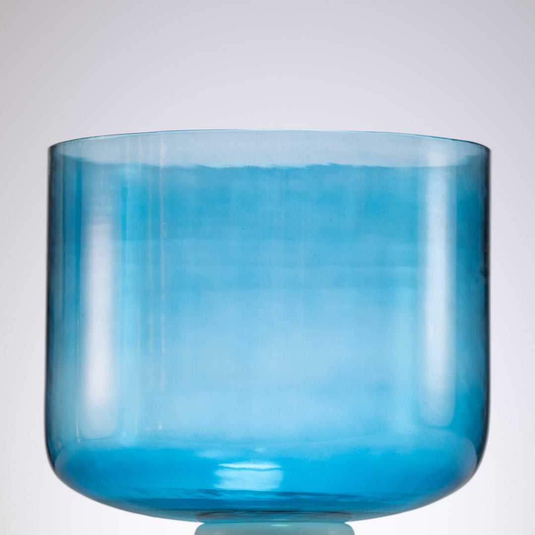 11.75" E-41 Caribbean Blue Crystal Singing Bowl