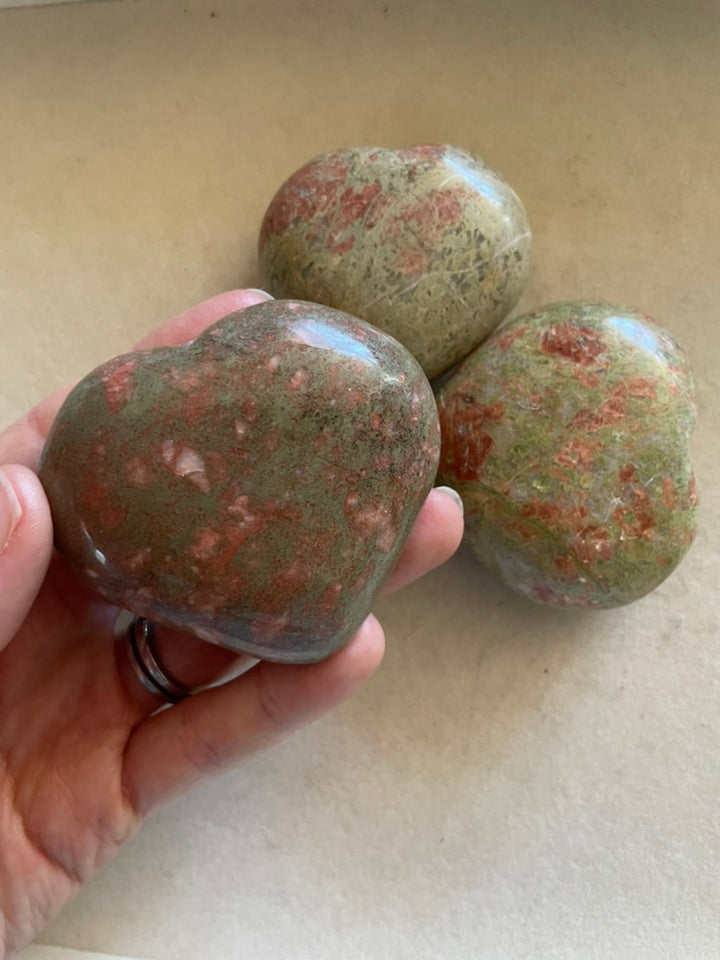 Unakite Jasper Heart