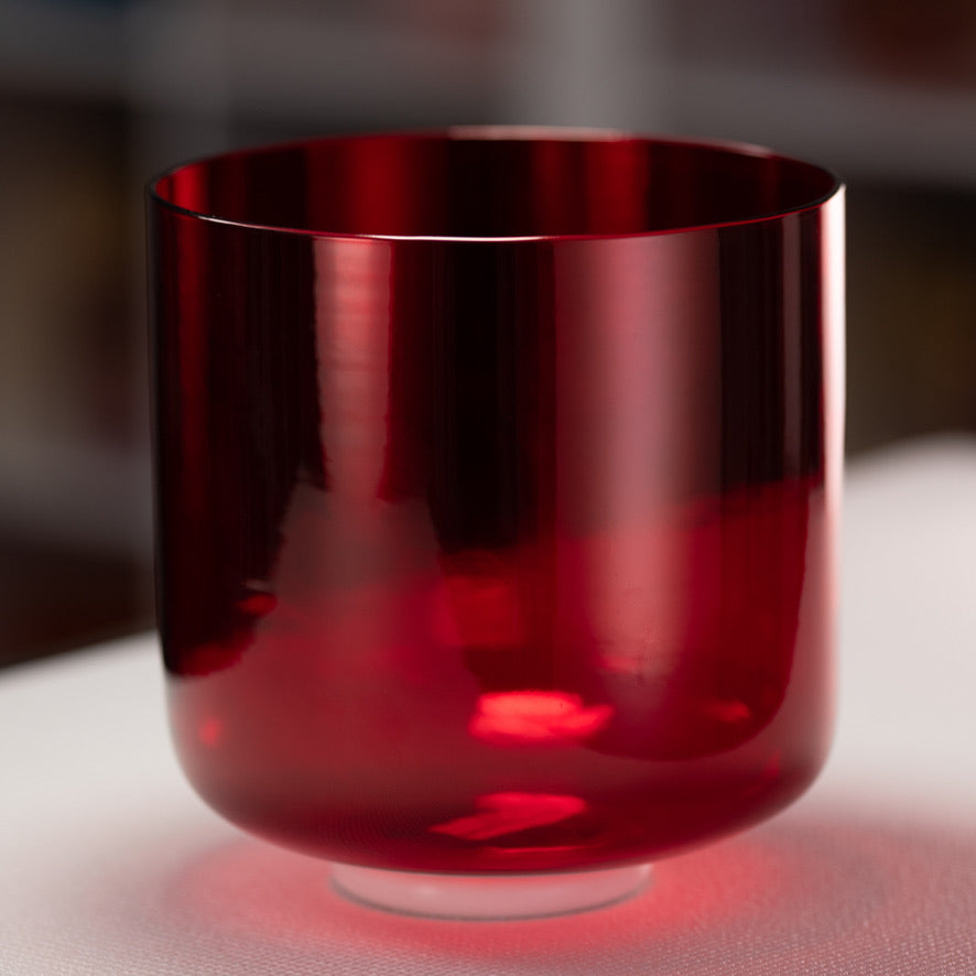 9" G#-19 Ruby Ray Crystal Singing Bowl