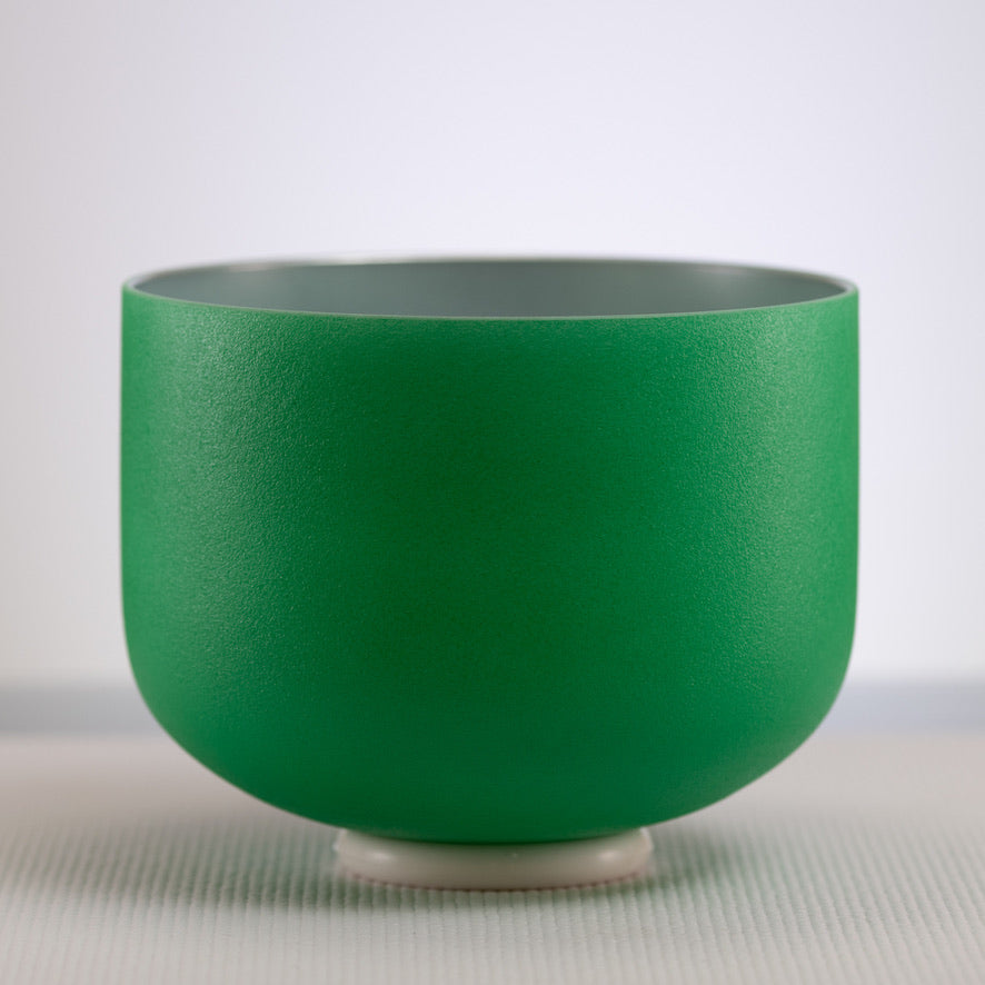 10" C#-22 Emerald Heart Frosted Singing Bowl
