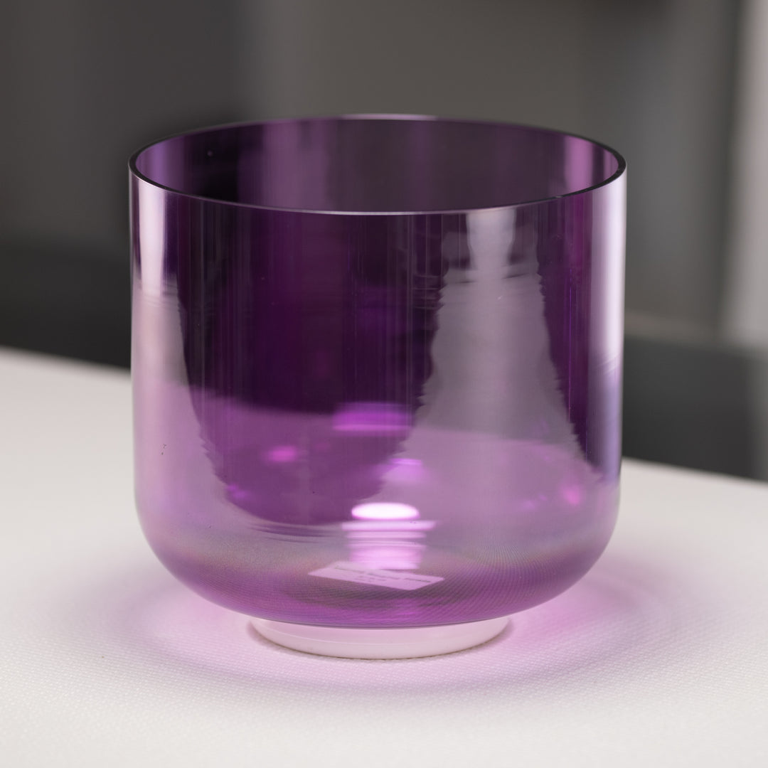 8" D-15 Lavender Lotus Crystal Singing Bowl