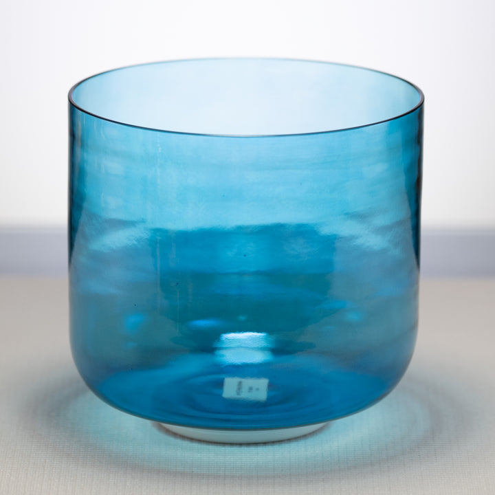 8" A#+38 Caribbean Blue Crystal Singing Bowl
