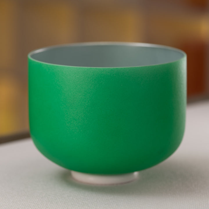 10" C#-22 Emerald Heart Frosted Singing Bowl