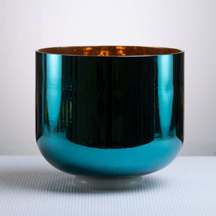 9" C#-39 Celestial Melody Crystal Singing Bowl, 24k Gold inside
