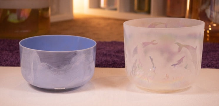 Sea Goddess Harmonic Crystal Singing Bowl Pair