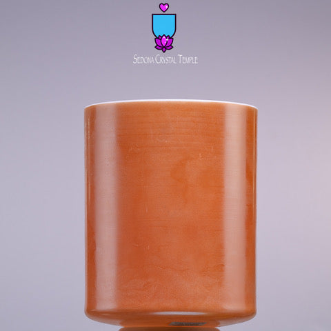 8" D#-20 Laughing Buddha with Pink Ocean Gold inside, Tall Crystal Singing Bowl