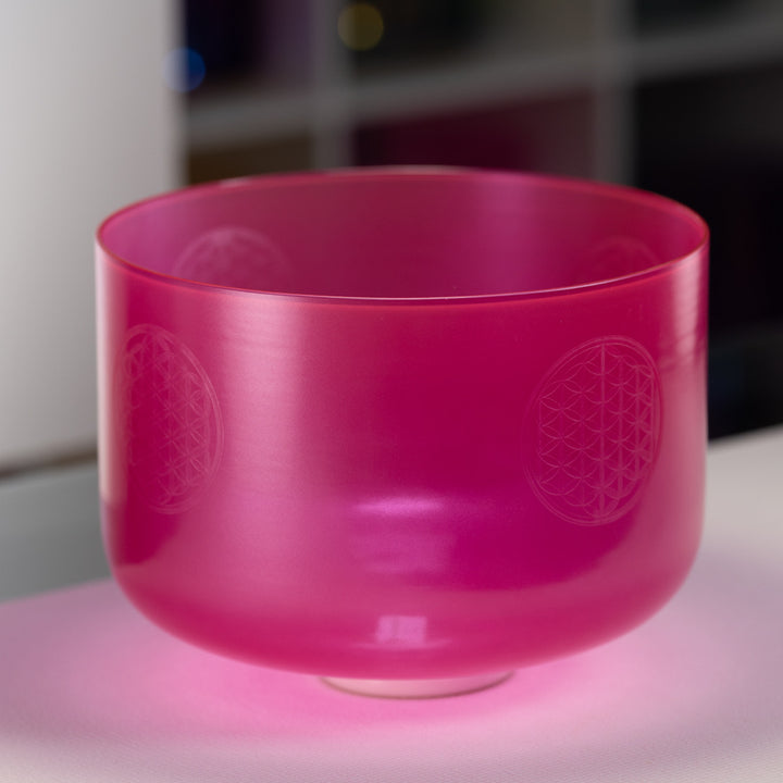 13" C-22 Rose Garden Singing Bowl with Flower of Life
