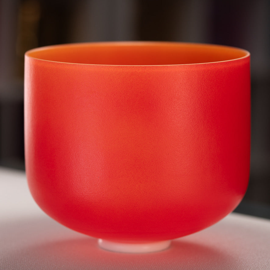 13" G#-22 Sedona Sunrise Frosted Crystal Singing Bowl