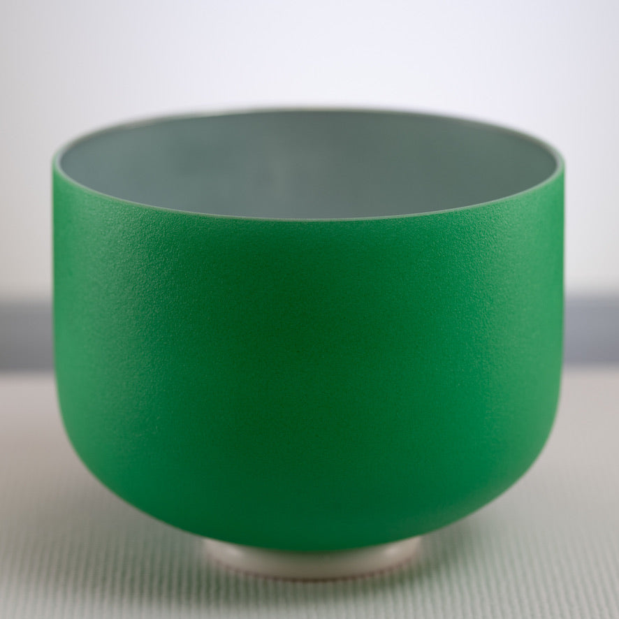 10" C#-22 Emerald Heart Frosted Singing Bowl
