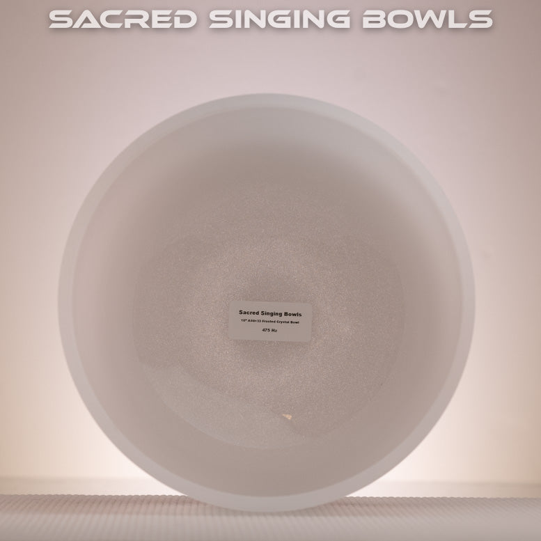 Frosted Crystal Singing Bowl Set: D# Major, Sacred Singing Bowls