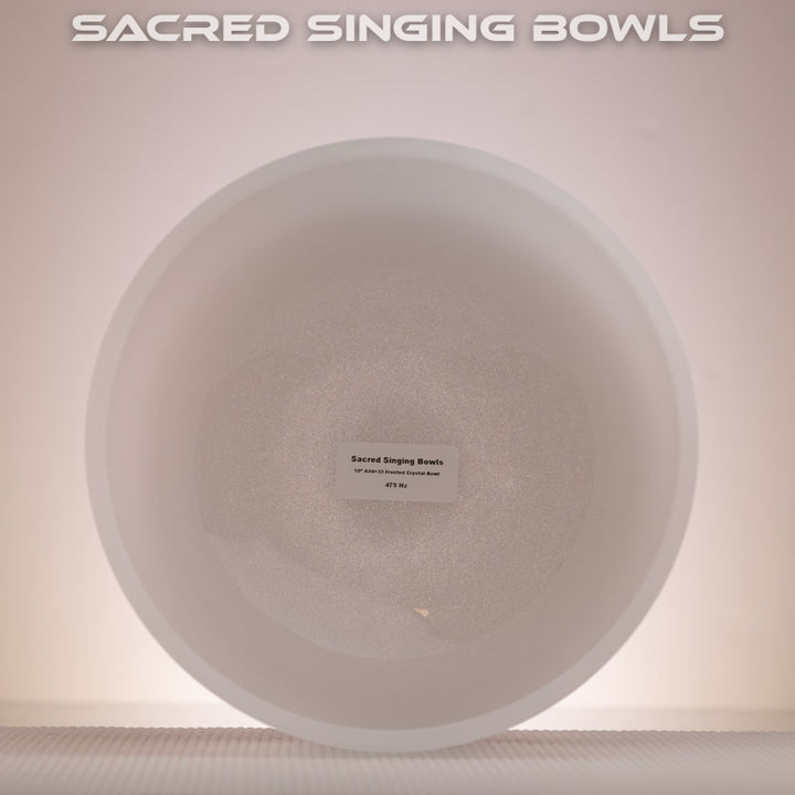 Frosted Crystal Singing Bowl Set: D# Major, Sacred Singing Bowls