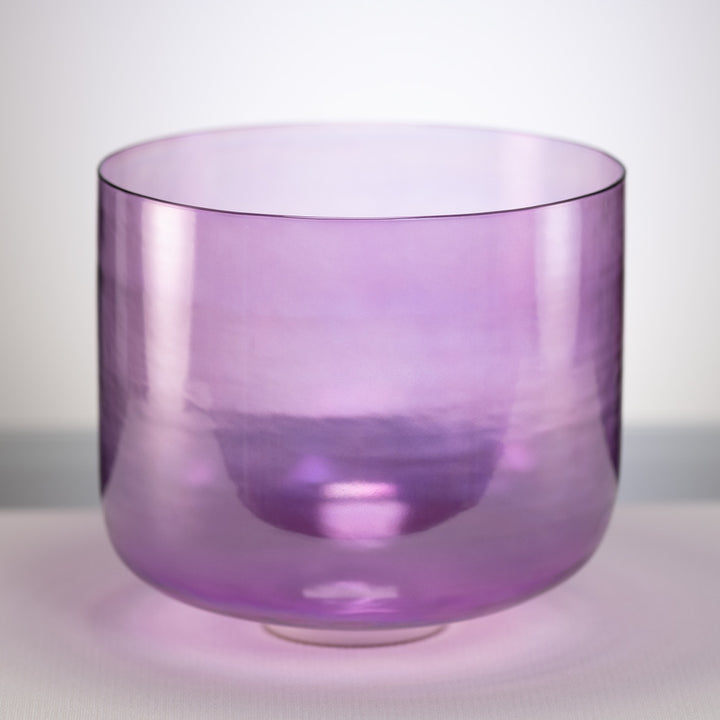 12" B+45 Lavender Lotus Crystal Singing Bowl