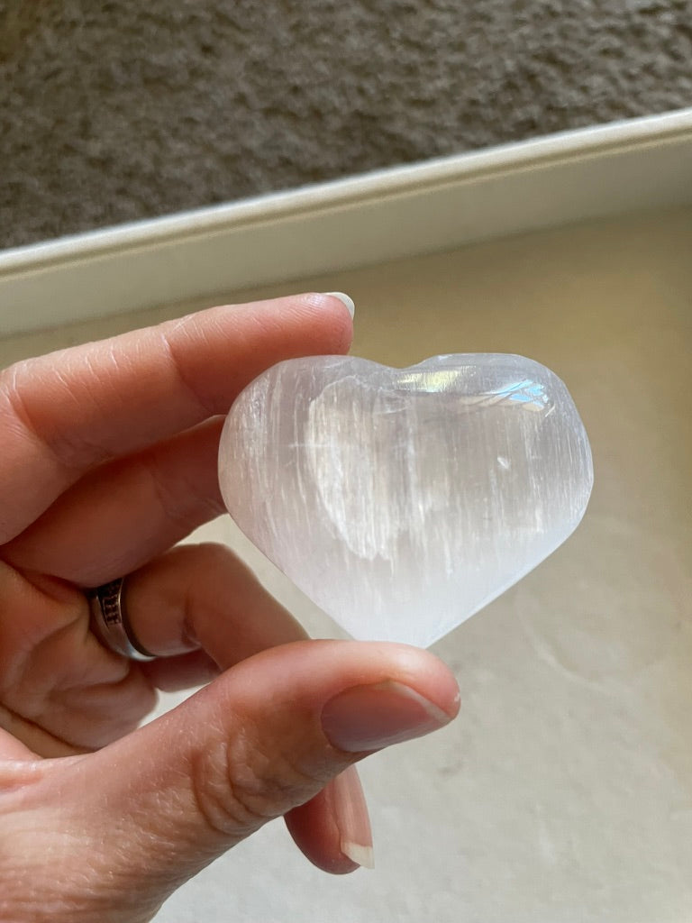 Selenite Hearts