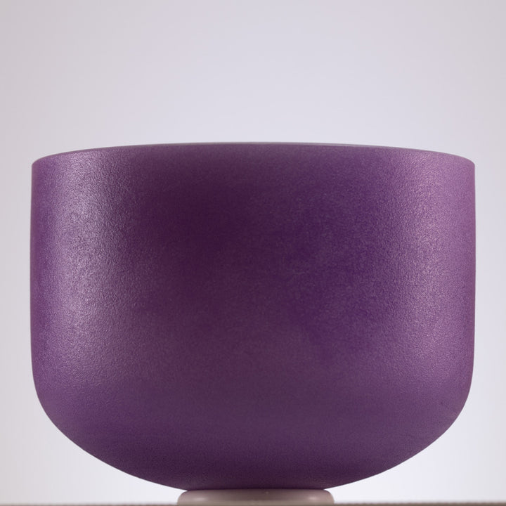 12" D#-23 Purple Dream Frosted Crystal Singing Bowl