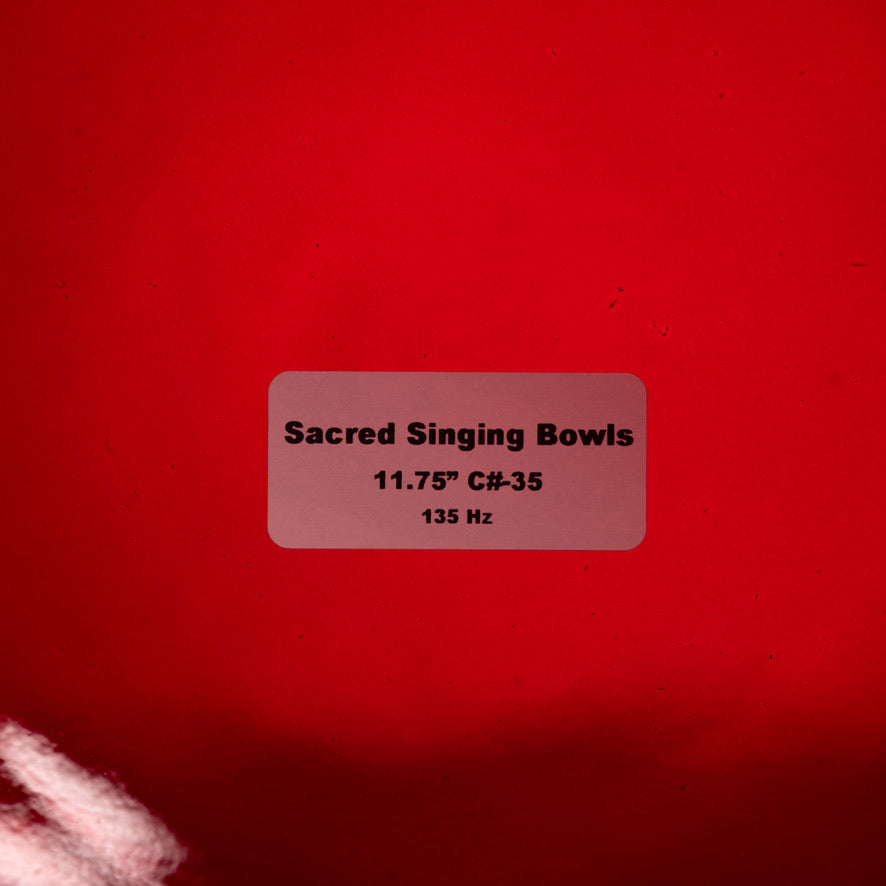 11.75" C#-35 Ruby Ray Crystal Singing Bowl