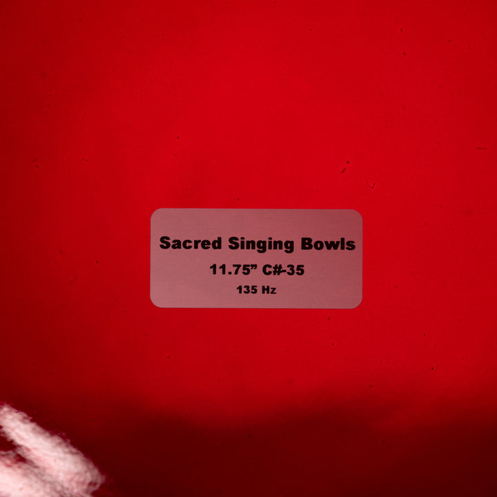11.75" C#-35 Ruby Ray Crystal Singing Bowl