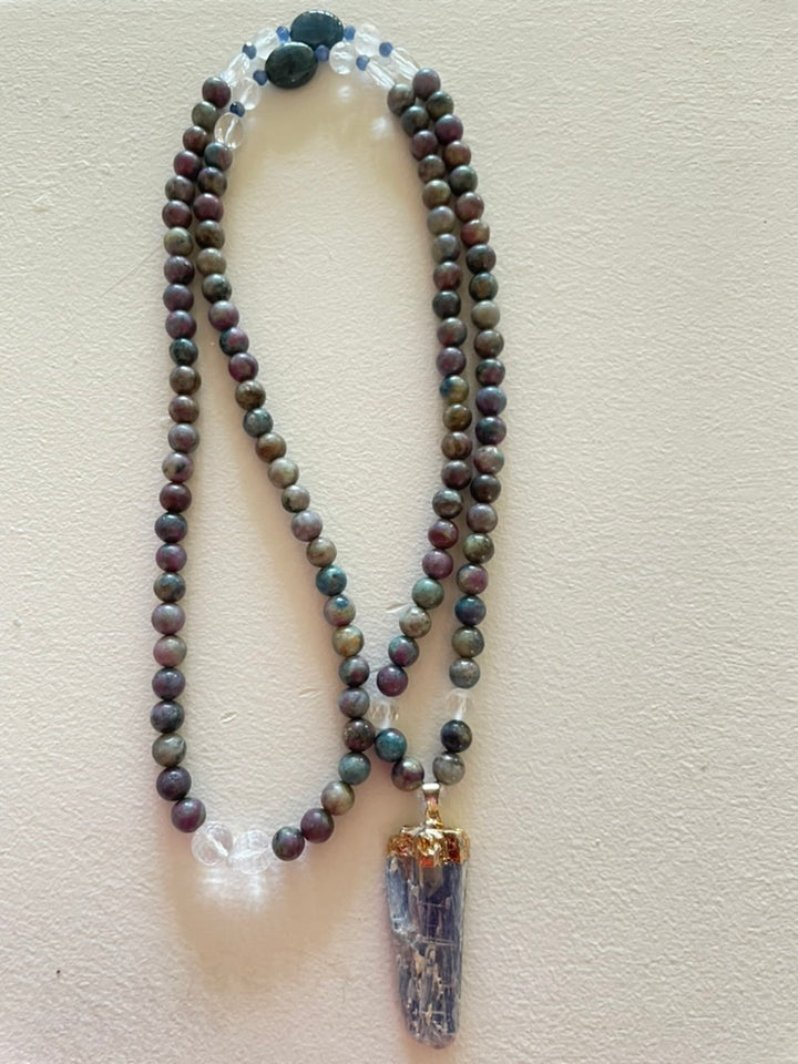 Ruby Kyanite Mala
