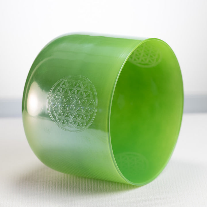 9" A#+7 Forest Fairy Singing Bowl with Flower of Life