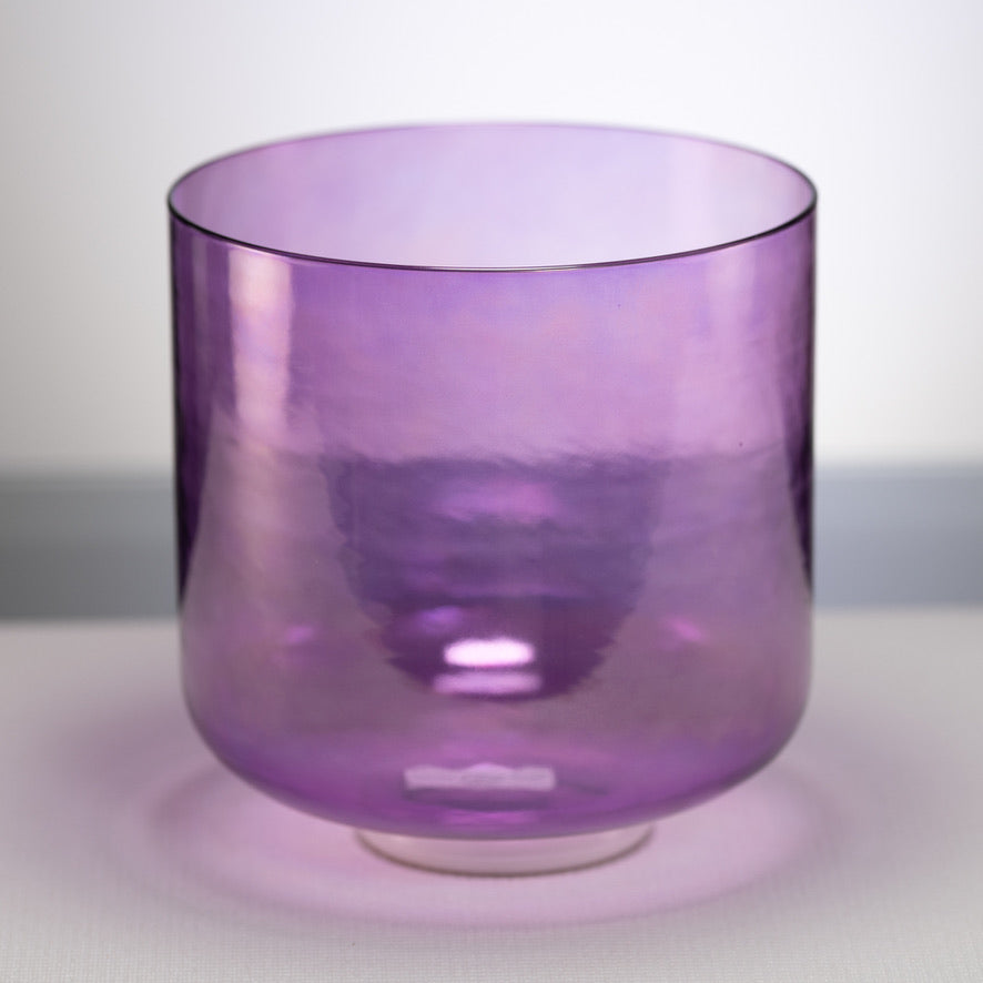 9" G+38 Lavender Lotus Crystal Singing Bowl
